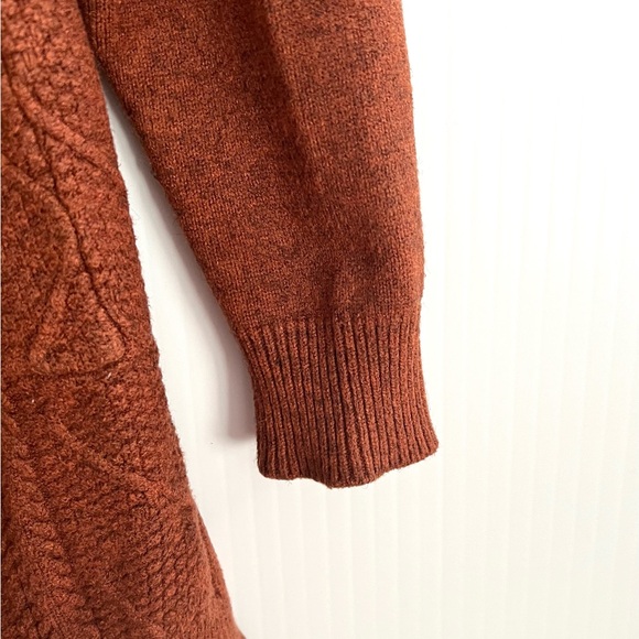 Victoria Women’s Brown/Rust  colored Knit Open Front Cardigan Sweater One size - Picture 4 of 8